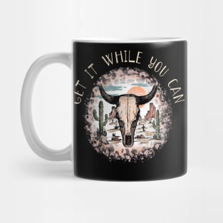 Get It While You Can Cactus Leopard Bull Mug